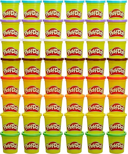 Play-Doh Bulk Pack of 48 Cans 6 Sets of 8 Modeling Compound Colors 3oz Back to School