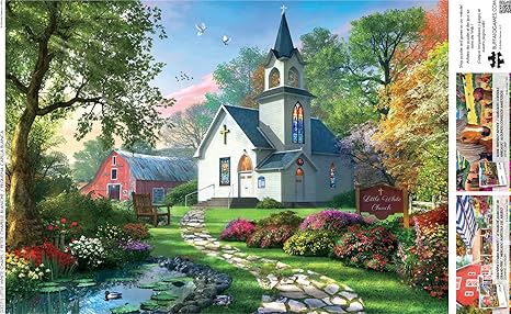 Buffalo Games Little White Chapel 500 Piece Jigsaw Puzzle