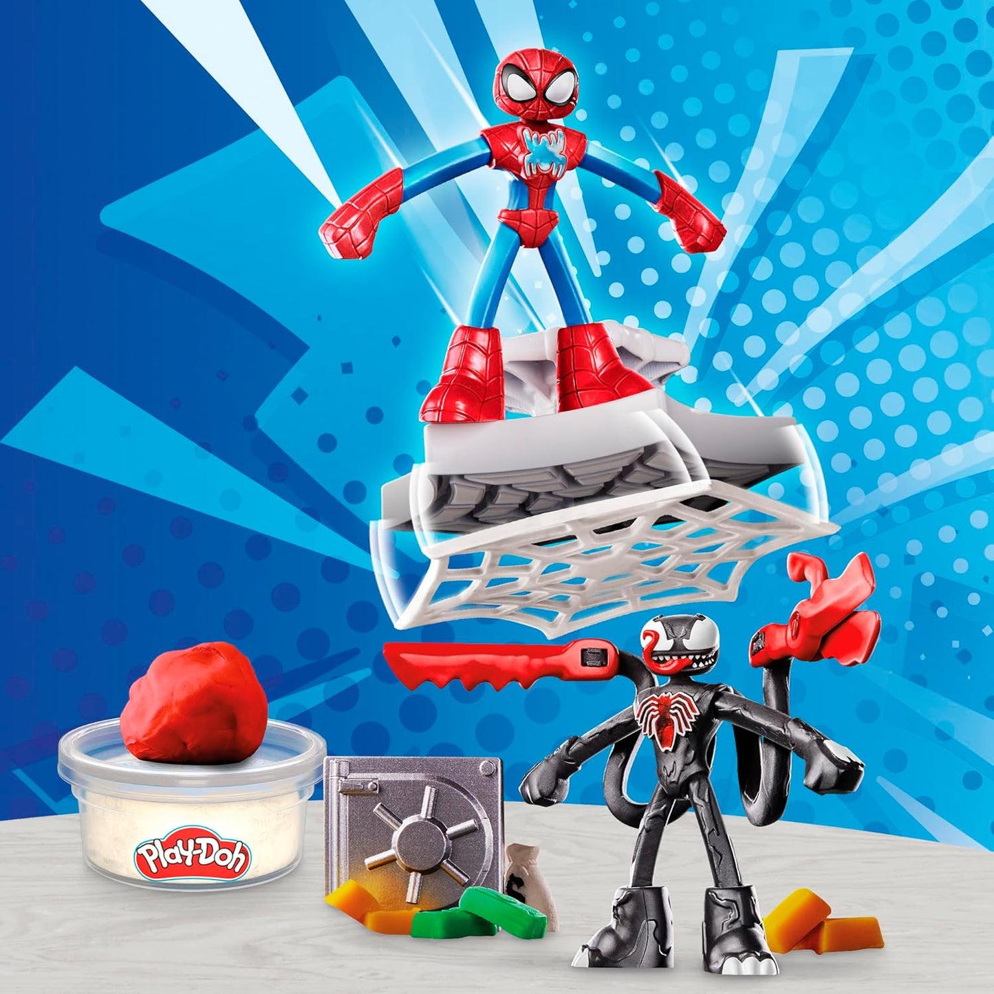Play-Doh Marvel Spider-Man Launch Slice Battle Playset