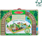 Melissa & Doug Melissa Doug 17-Piece Wooden Take-Along Tabletop Railroad 3 Trains Truck