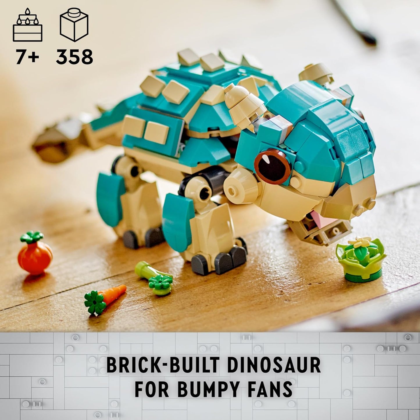 LEGO Jurassic World Baby Bumpy Ankylosaurus Dinosaur Toy for Camp Cretaceous and Aged 7 Plus Fun Build-a-Dinosaur Jurassic Park Toy for Boys and Girls Animal Toy Playset