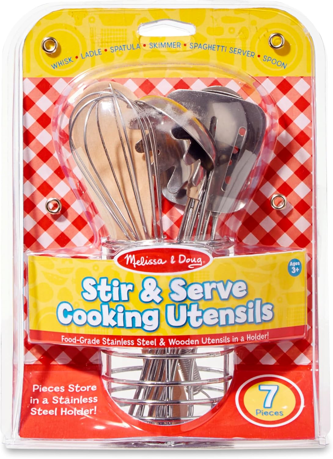 Melissa & Doug Melissa Doug Stir and Serve Cooking Utensils 7 pcs - Stainless Steel and