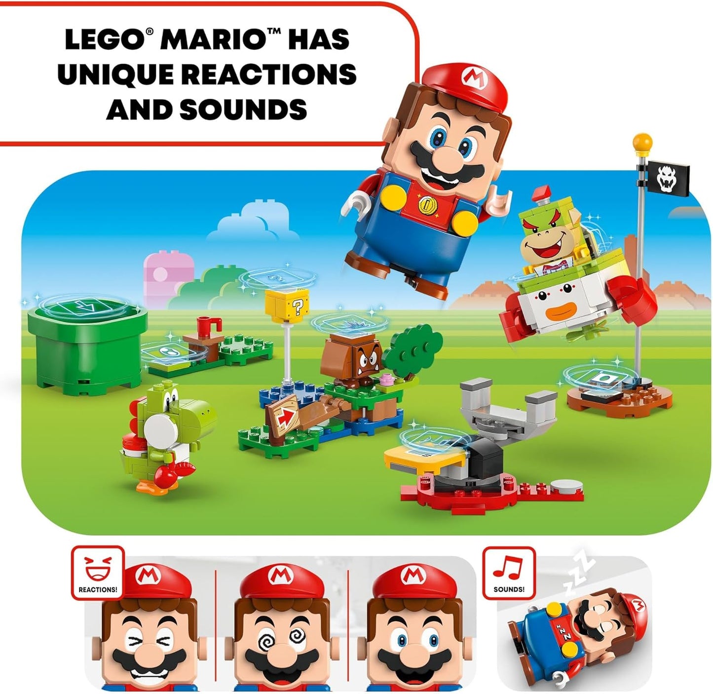 LEGO Super Mario Adventures with Interactive Mario Bowser Jr.'s Clown Car Playset