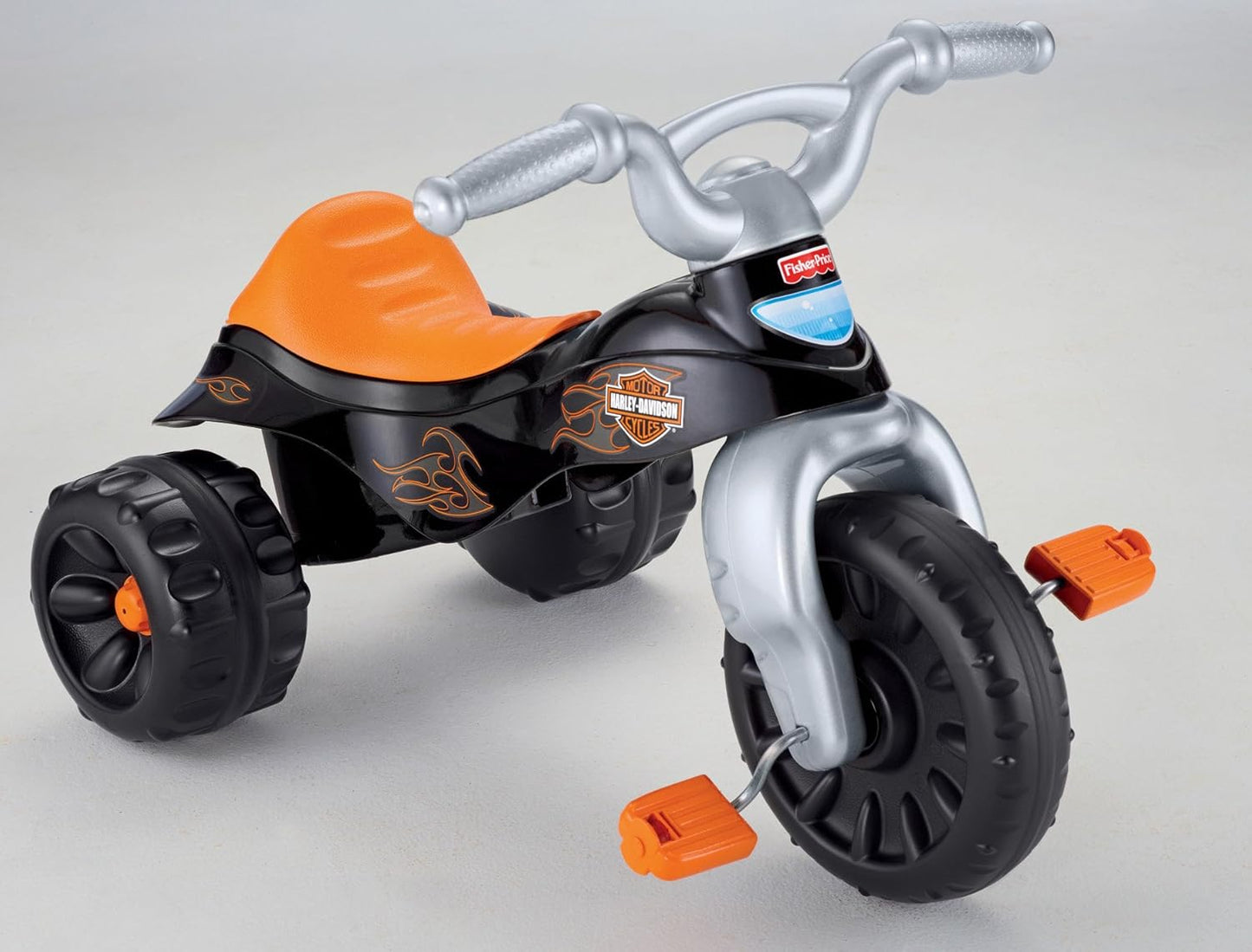 Fisher-Price Toddler Tricycle Harley-Davidson Tough Trike Toy Bike with Handlebar Grips