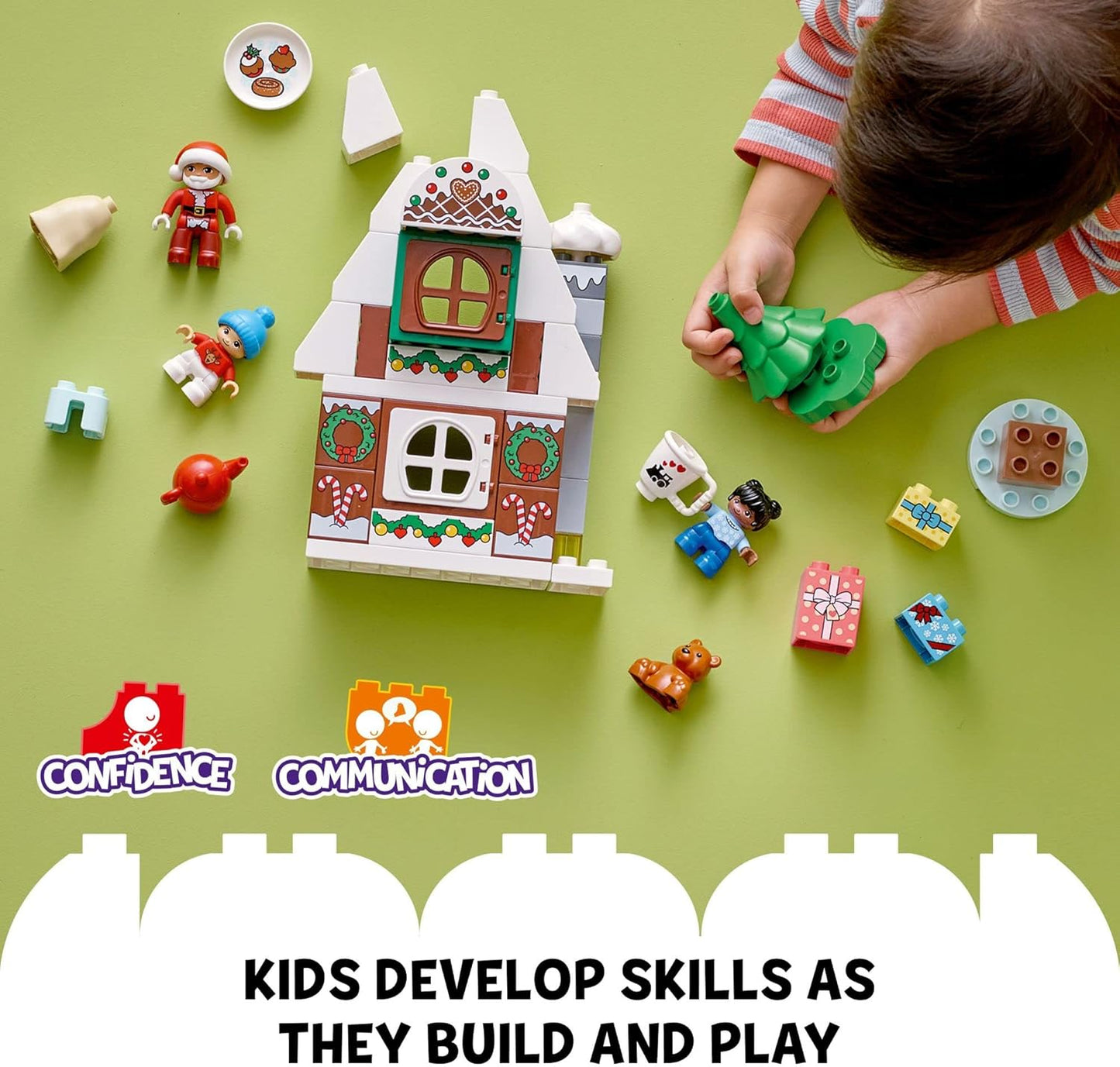 LEGO DUPLO Santa's Gingerbread House Building Set