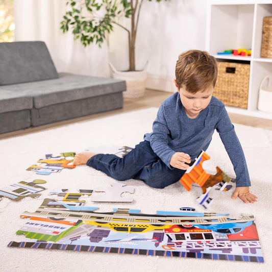 Melissa & Doug Melissa Doug Traffic Jam Jumbo Jigsaw Floor Puzzle