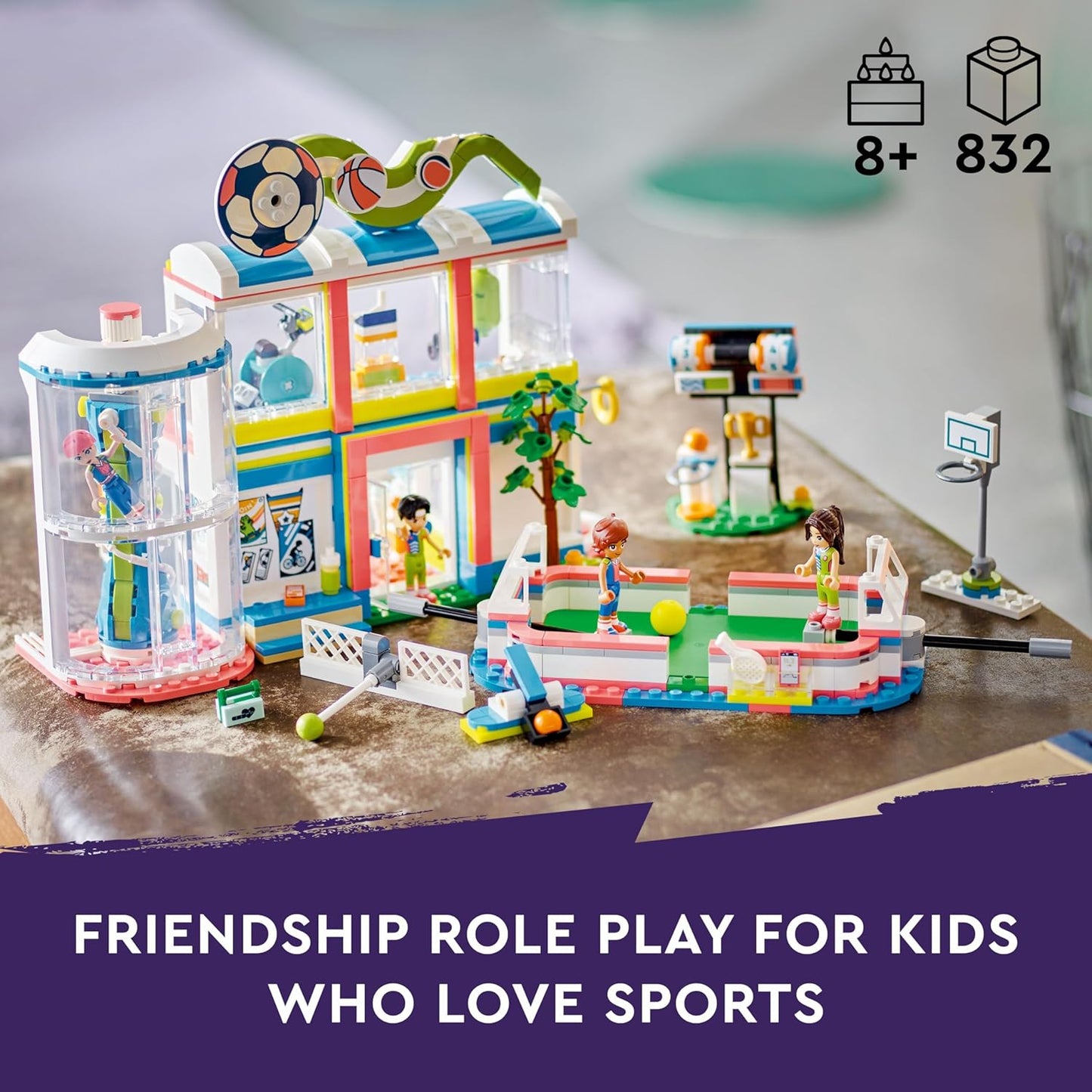 LEGO Friends Sports Center with Football, Basketball, Tennis and Climbing Wall by Heartlake City