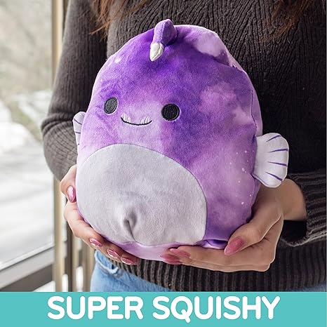 Squishmallows Original 8-Inch Easton The Purple Angler Fish Plush