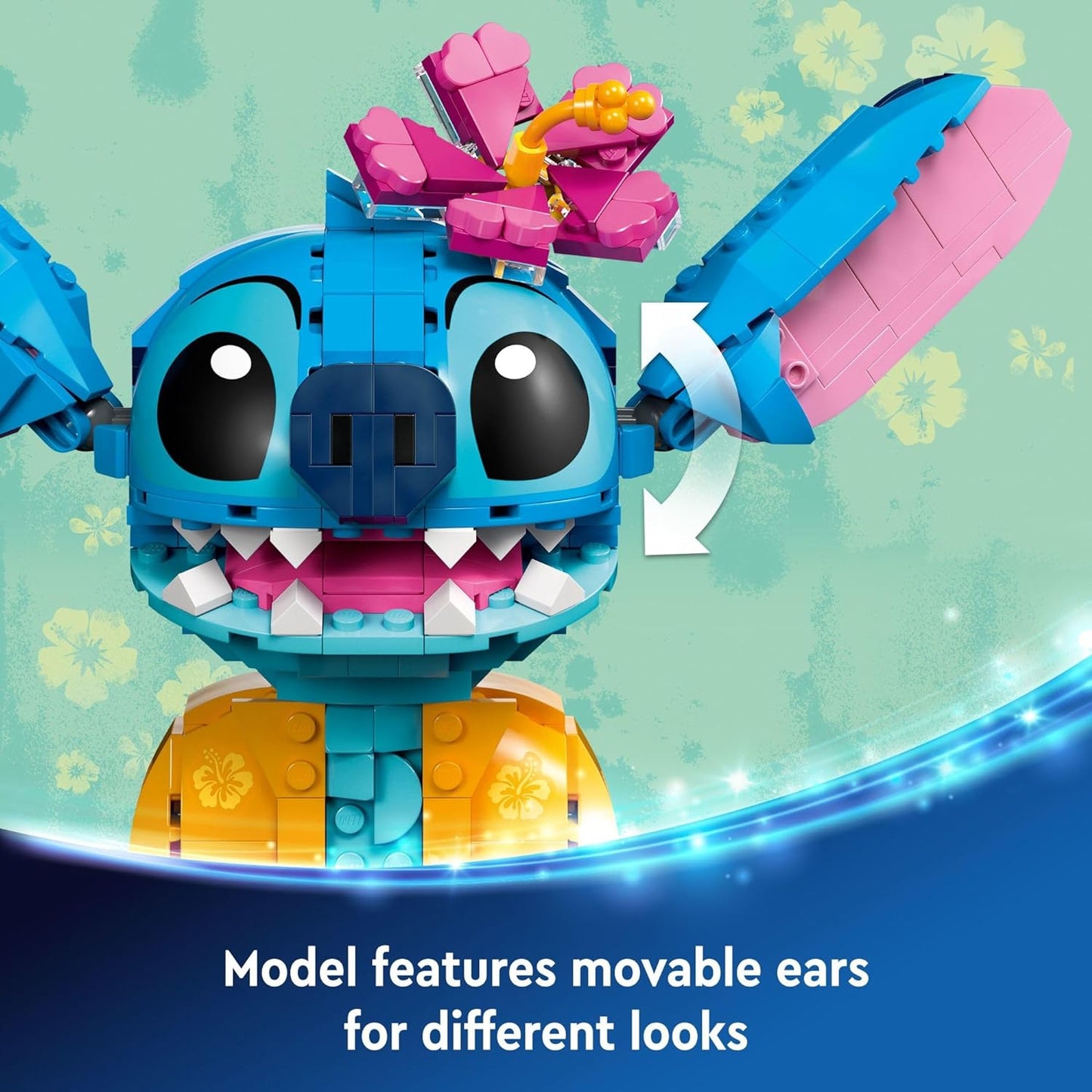 LEGO Disney Stitch Toy Building Kit Disney Toy for 9 Year Old Buildable Figure with Ice