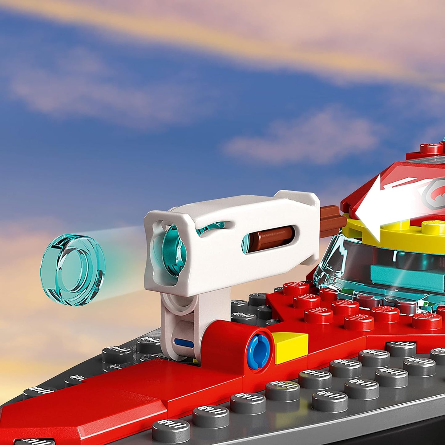 LEGO City Fire Rescue Boat 60373 Toy Floats on Water with Jetpack Dinghy and 3