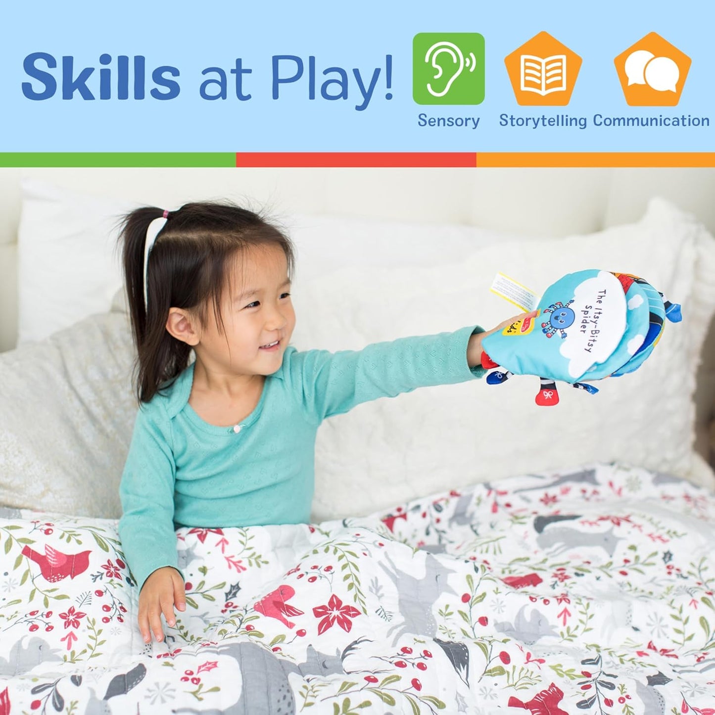 Melissa & Doug Melissa Doug K's Itsy-Bitsy Spider 8-Page Soft Activity Book for Babies