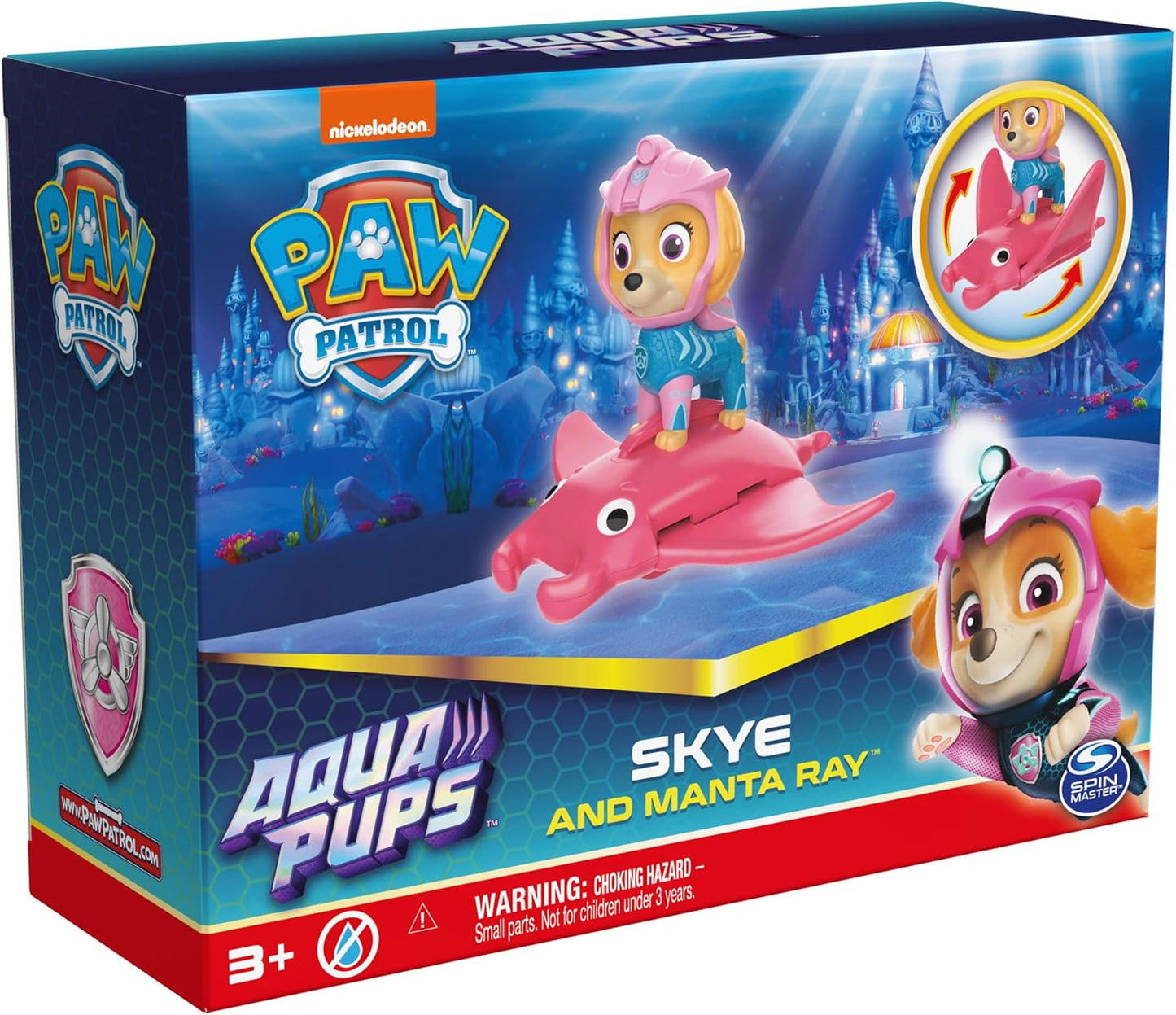 PAW Patrol Aqua Pups Skye and Manta Ray Action Figures Set for Ages 3 and up