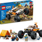 LEGO City 4x4 Off-Roader Adventures 60387 Building Toy - Camping Set Including Monster Truck Style Car with Working Suspension and Mountain Bikes 2 Minifigures Vehicle