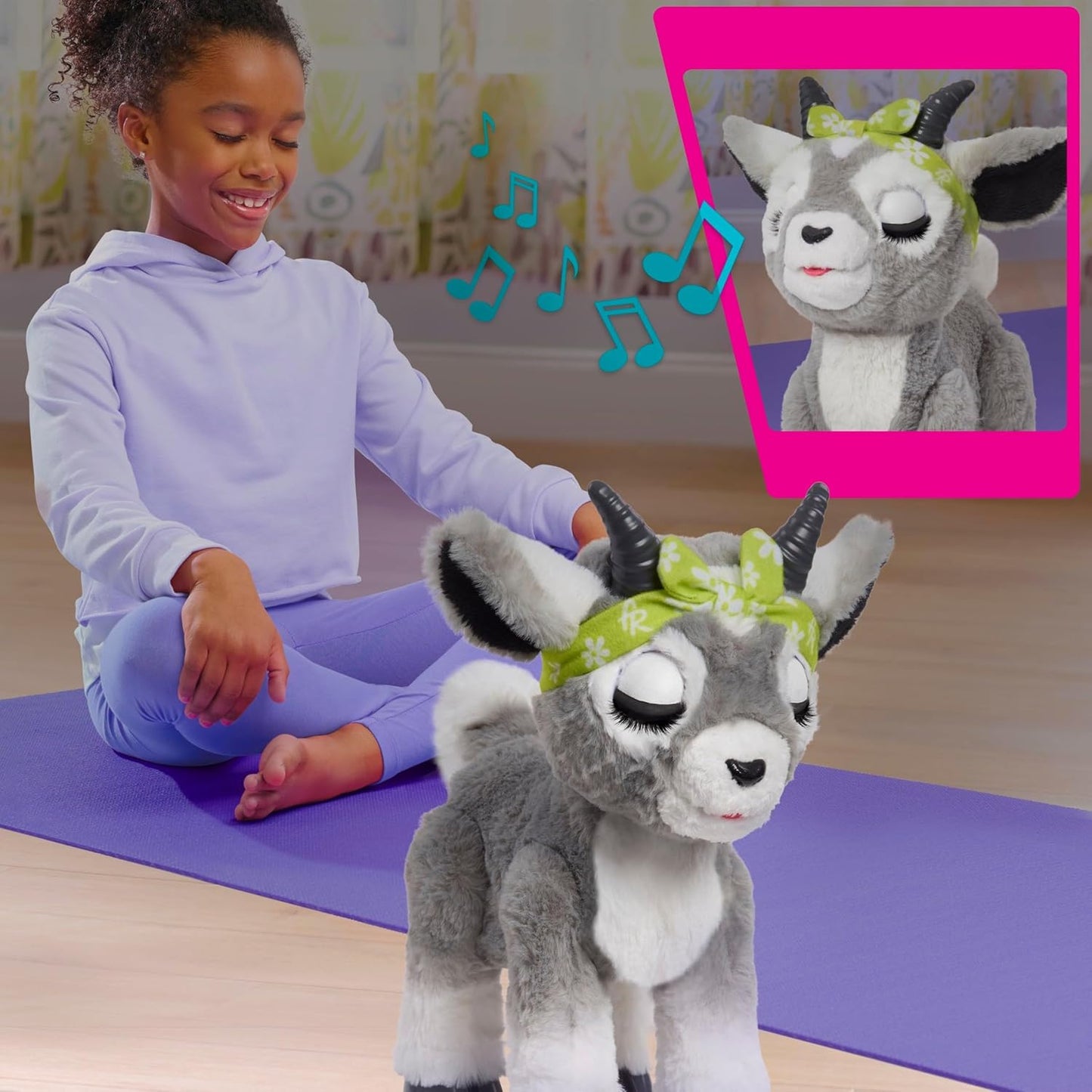 Just Play furReal Daisy The Yoga Goat Interactive Toy, 11-inch Realistic Plush