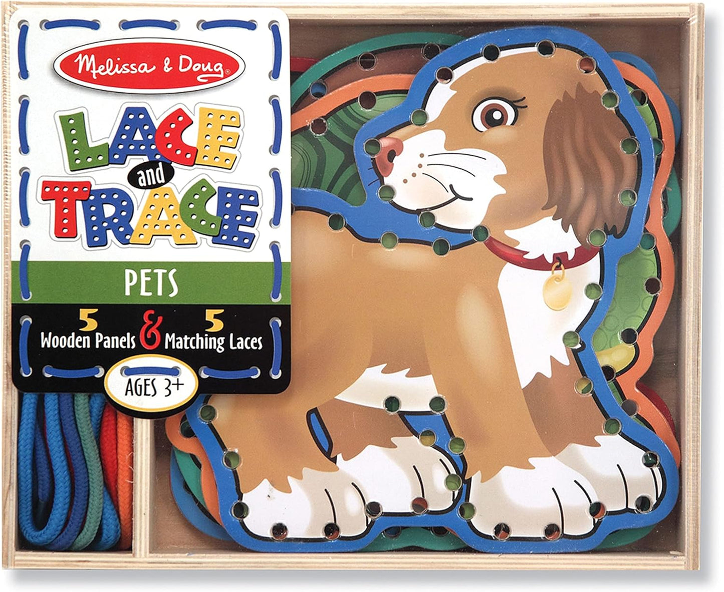 Melissa & Doug Melissa Doug Lace and Trace Activity Set 5 Wooden Panels and 5 Matching