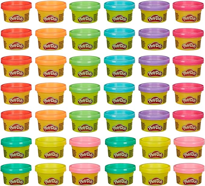 Play-Doh Bulk 42-Pack of 1-Ounce Cans Easter Basket Stuffers for Girls Boys Party Favors