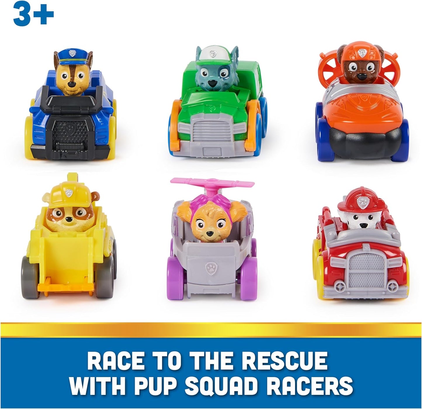 Paw Patrol Pup Squad Racers 6-Piece Vehicle Gift Set for Boys Girls