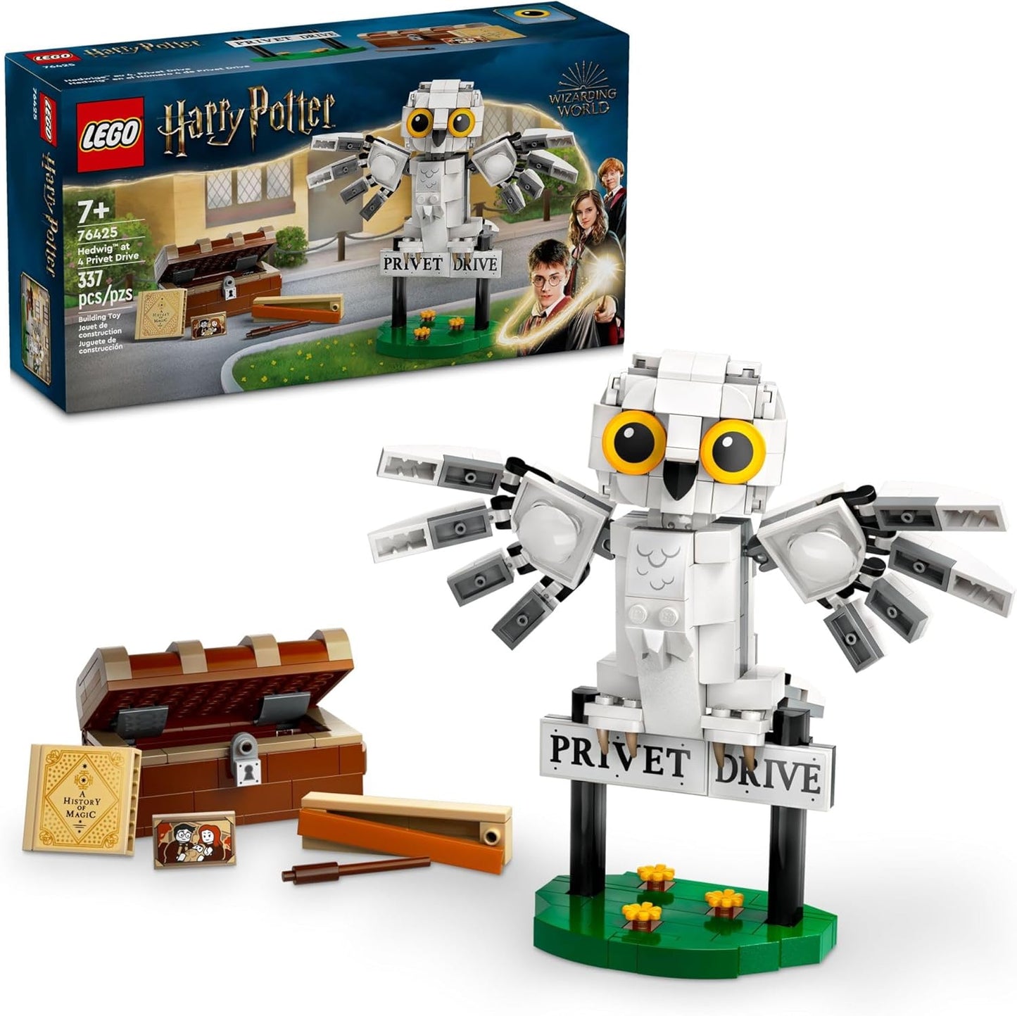 LEGO Harry Potter Hedwig at 4 Privet Drive Buildable Fantasy Toy with a Harry Potter Owl