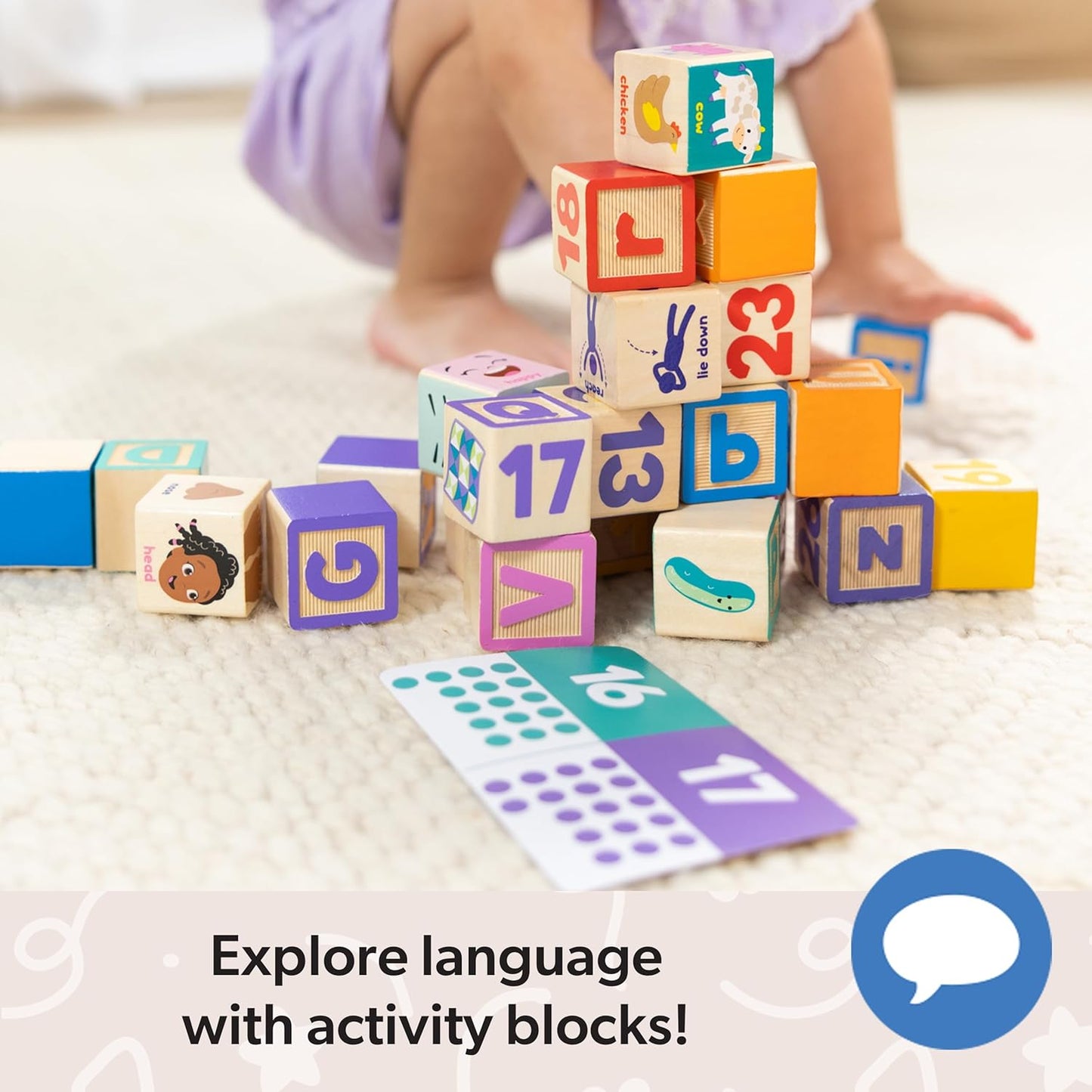 Melissa & Doug Ms. Rachel Melissa Doug Letter Number and Game Wooden Learning Blocks with