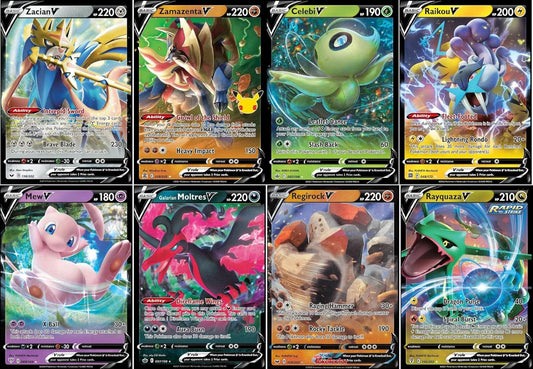 Pokemon V 5 Card Lot - Legendary Mytical - Random Selection - Mew Rayquaza Victini