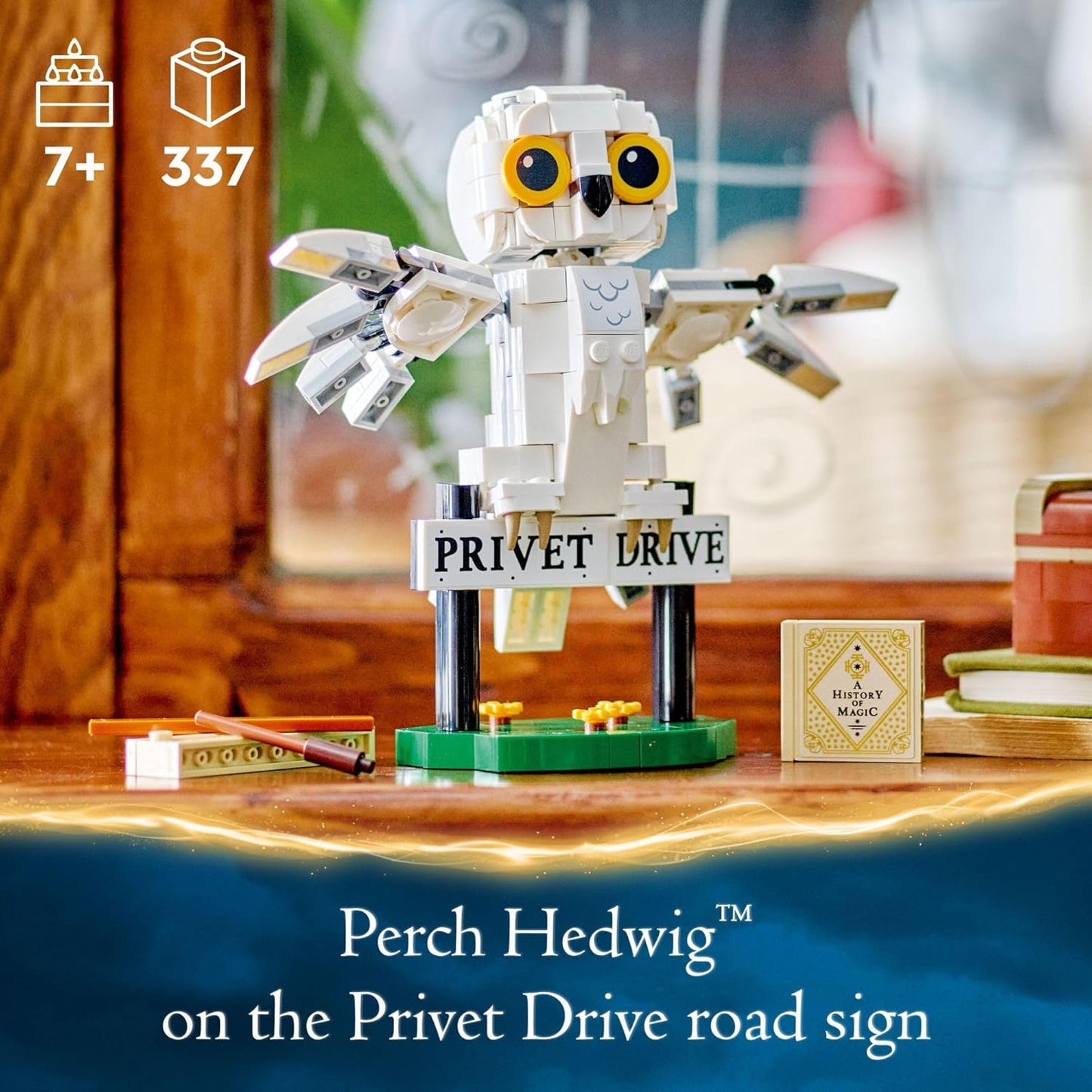 LEGO Harry Potter Hedwig at 4 Privet Drive Buildable Fantasy Toy with a Harry Potter Owl