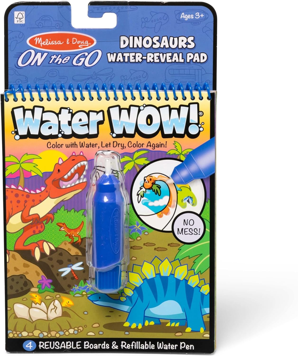 Melissa & Doug Melissa Doug On The Go Water Wow Reusable Water-Reveal Activity Pad -