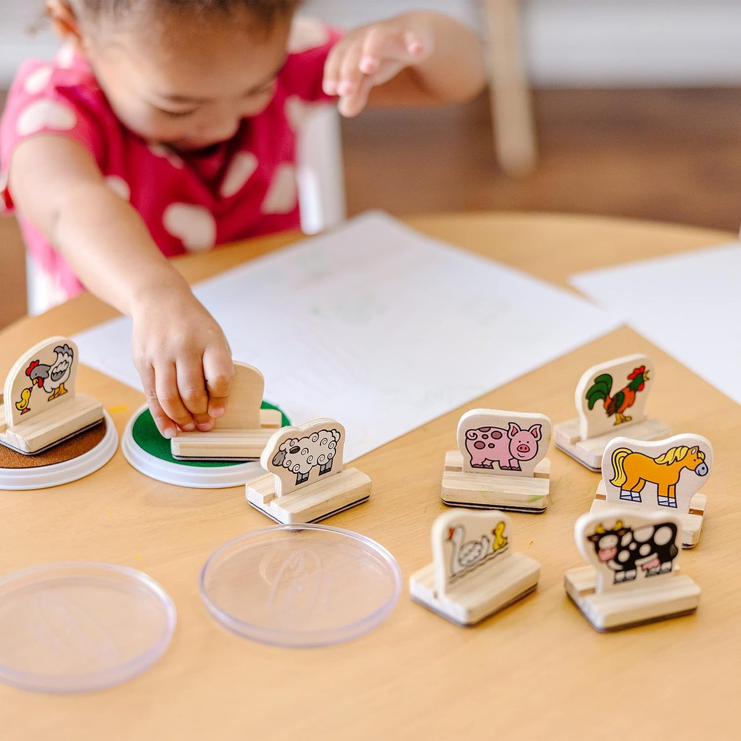Melissa & Doug Melissa Doug My First Wooden Stamp Set - Farm Animals - Art Projects With