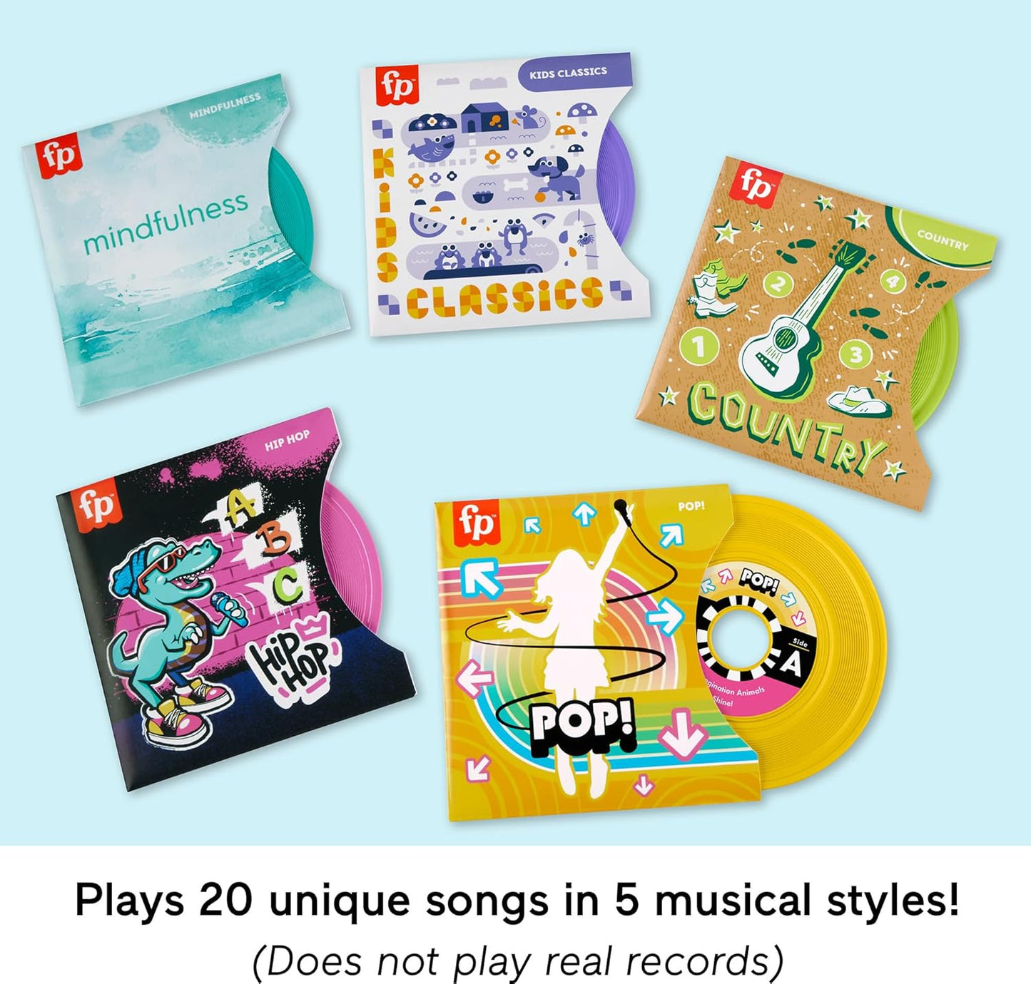 Fisher-Price Musical Toy Rockin' Record Player for Preschool Pretend Play for Ages Year