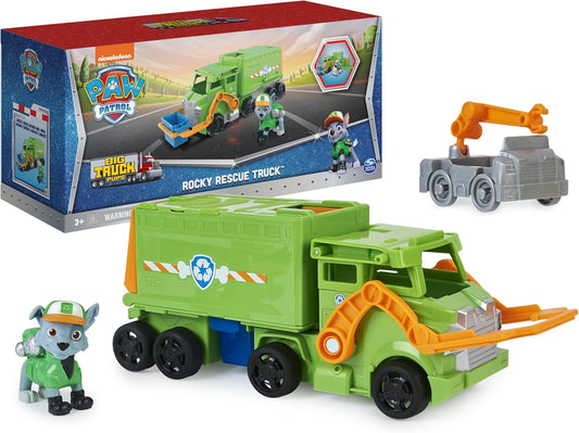 Paw Patrol Big Truck Pup's Rocky Transforming Toy Trucks with Action Figure for Ages 3