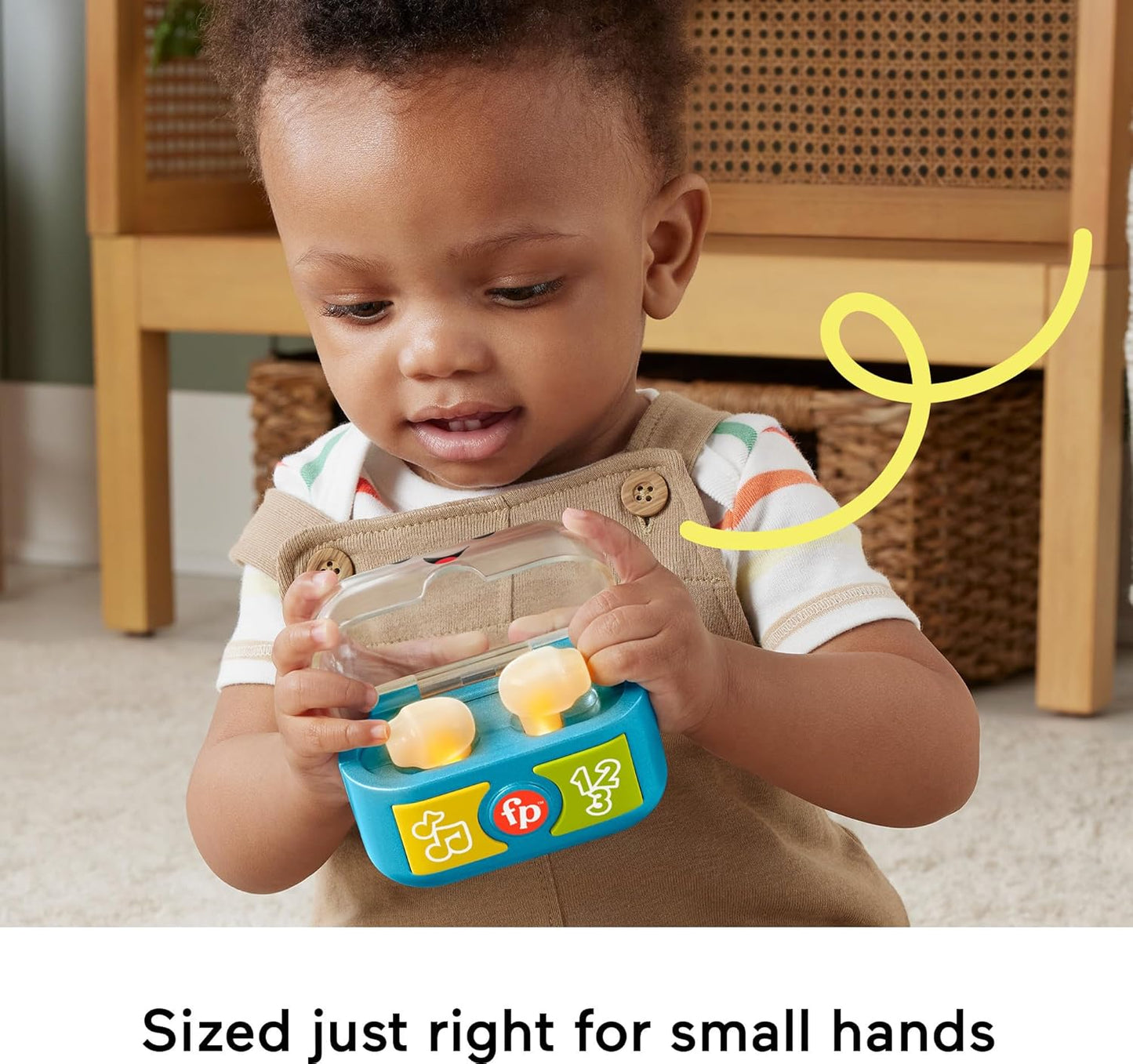 Fisher-Price Baby Toddler Toy Laugh Learn Play Along Ear Buds with Music Lights Fine