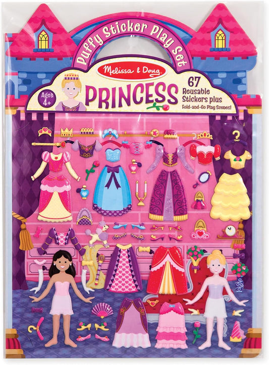 Melissa & Doug Melissa Doug Puffy Sticker Set Princess - 67 Reusable