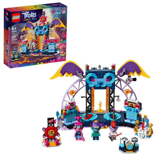 LEGO Trolls World Tour Volcano Rock City Concert 41254 Cool Trolls Toy Building Kit for