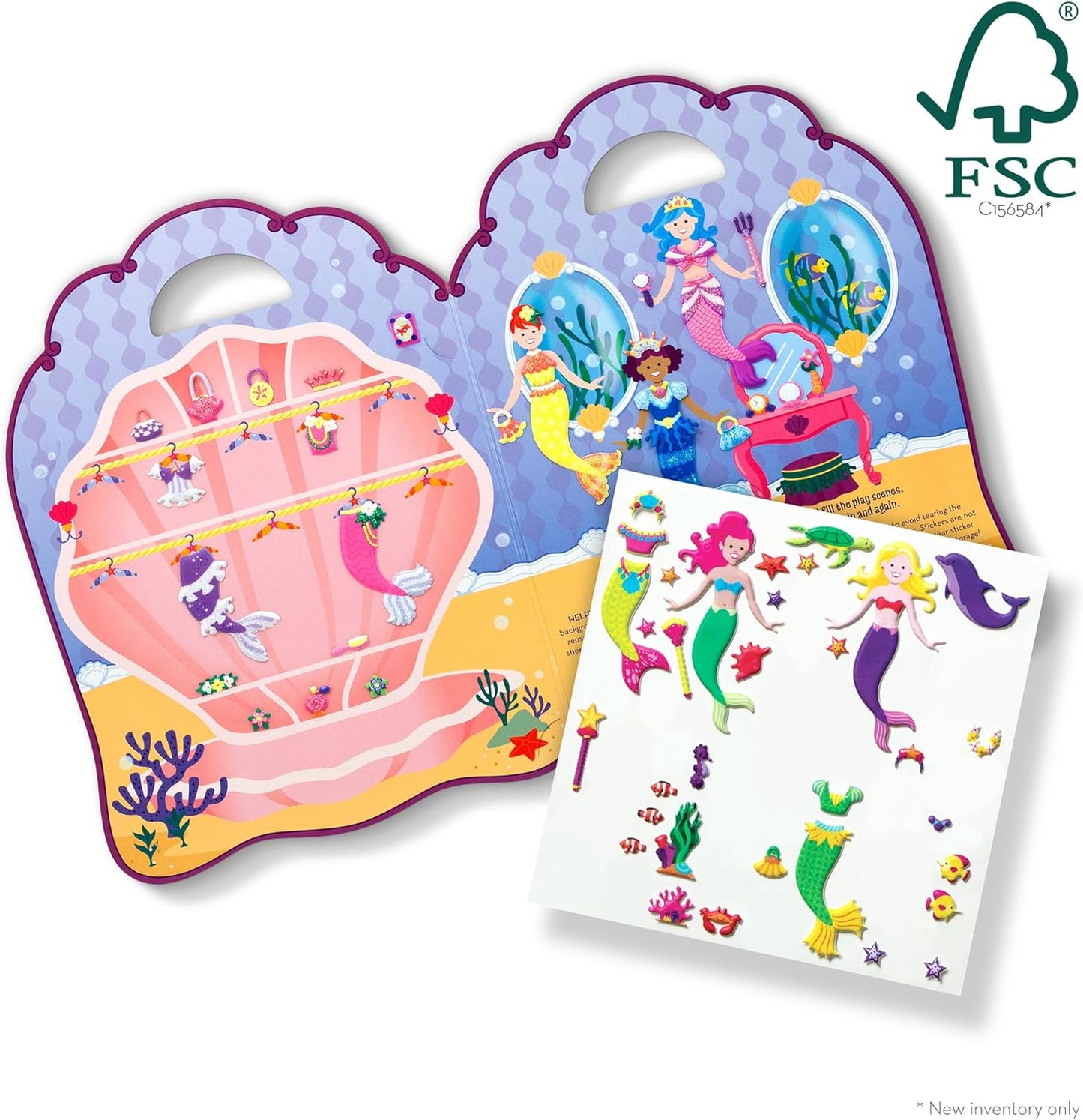 Melissa & Doug Melissa Doug Puffy Sticker Activity Book Mermaids - 65 Reusable - FSC