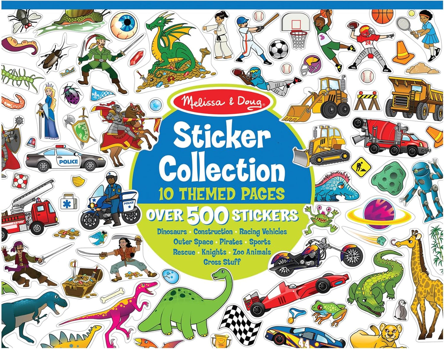 Melissa & Doug Melissa Doug Sticker Collection Book Dinosaurs Vehicle