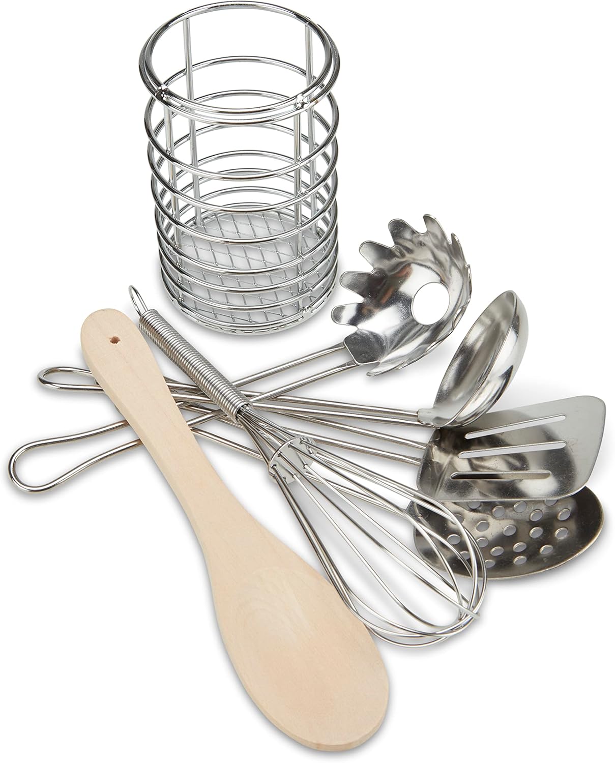 Melissa & Doug Melissa Doug Stir and Serve Cooking Utensils 7 pcs - Stainless Steel and