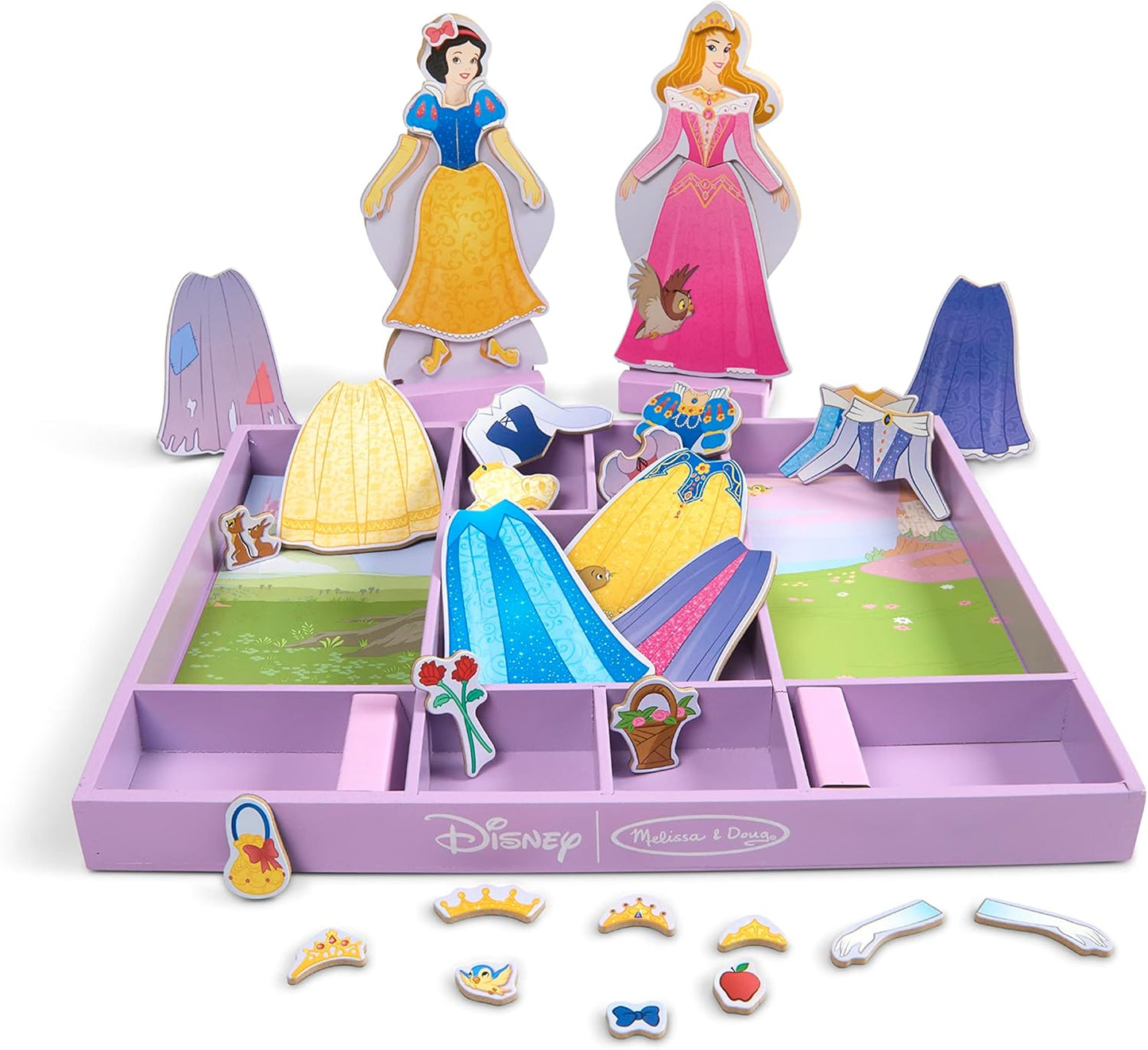 Melissa & Doug Melissa Doug Disney Sleeping Beauty and Snow White Magnetic Dress-Up Wooden Doll