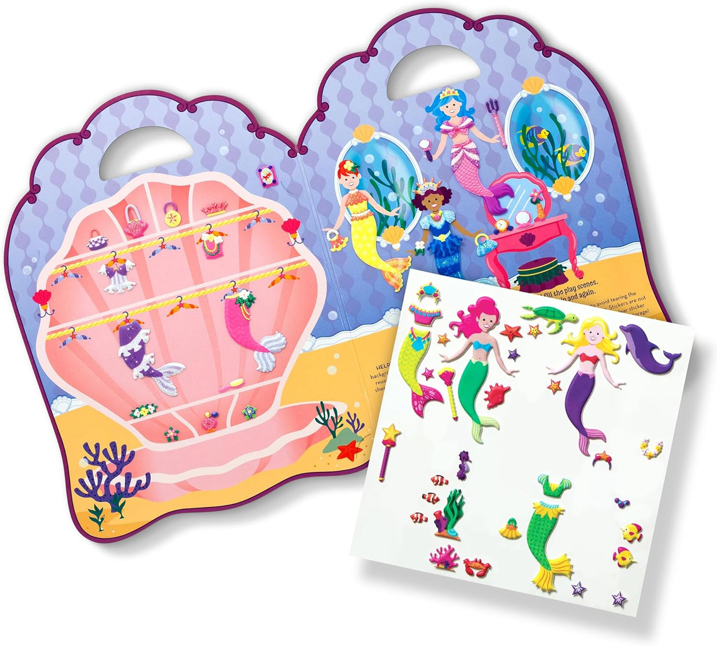 Melissa & Doug Melissa Doug Puffy Sticker Activity Book Mermaids - 65 Reusable - FSC