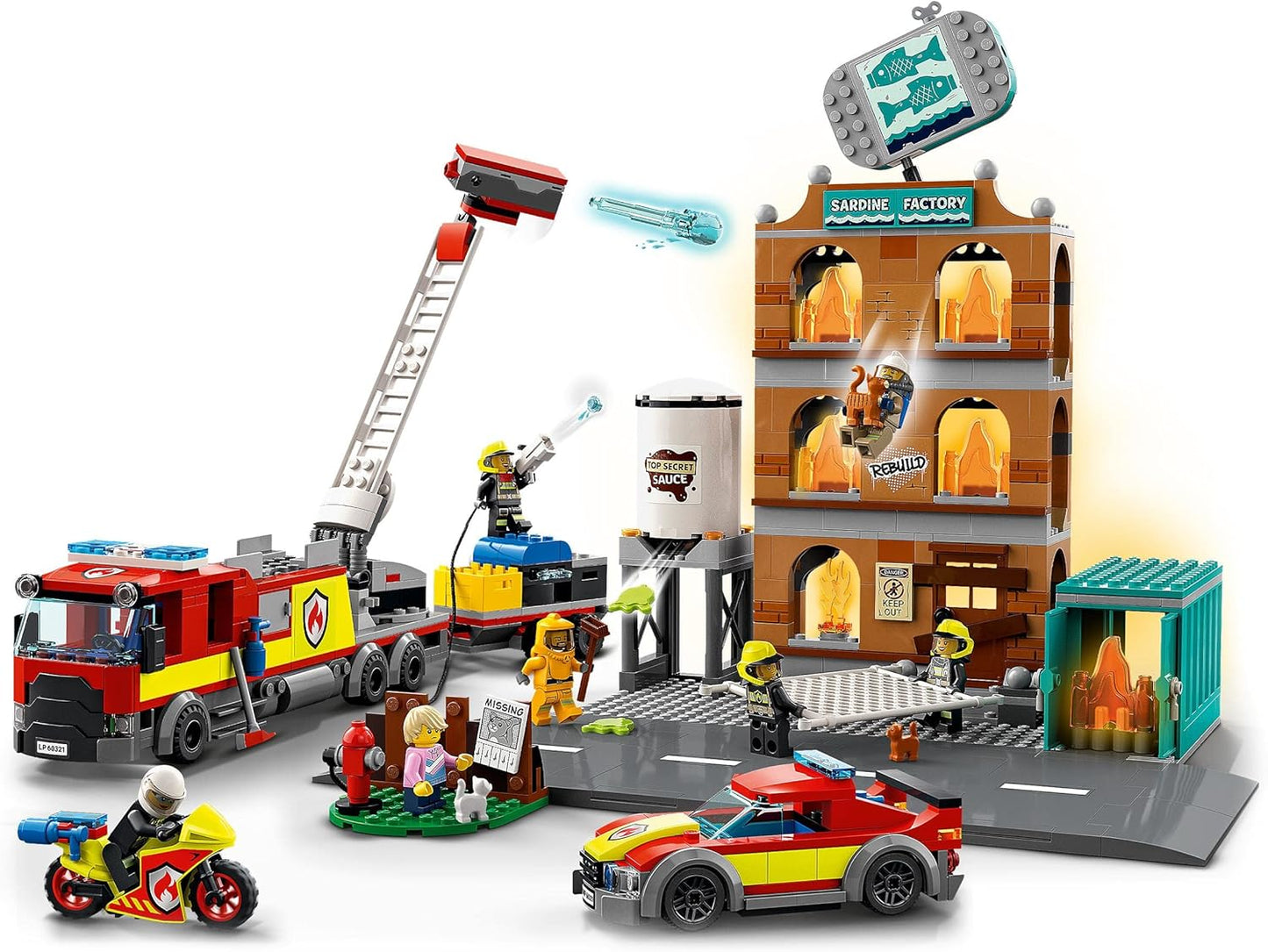 LEGO City Fire Brigade 60321 Building Set with Fire Truck & 5 Minifigures