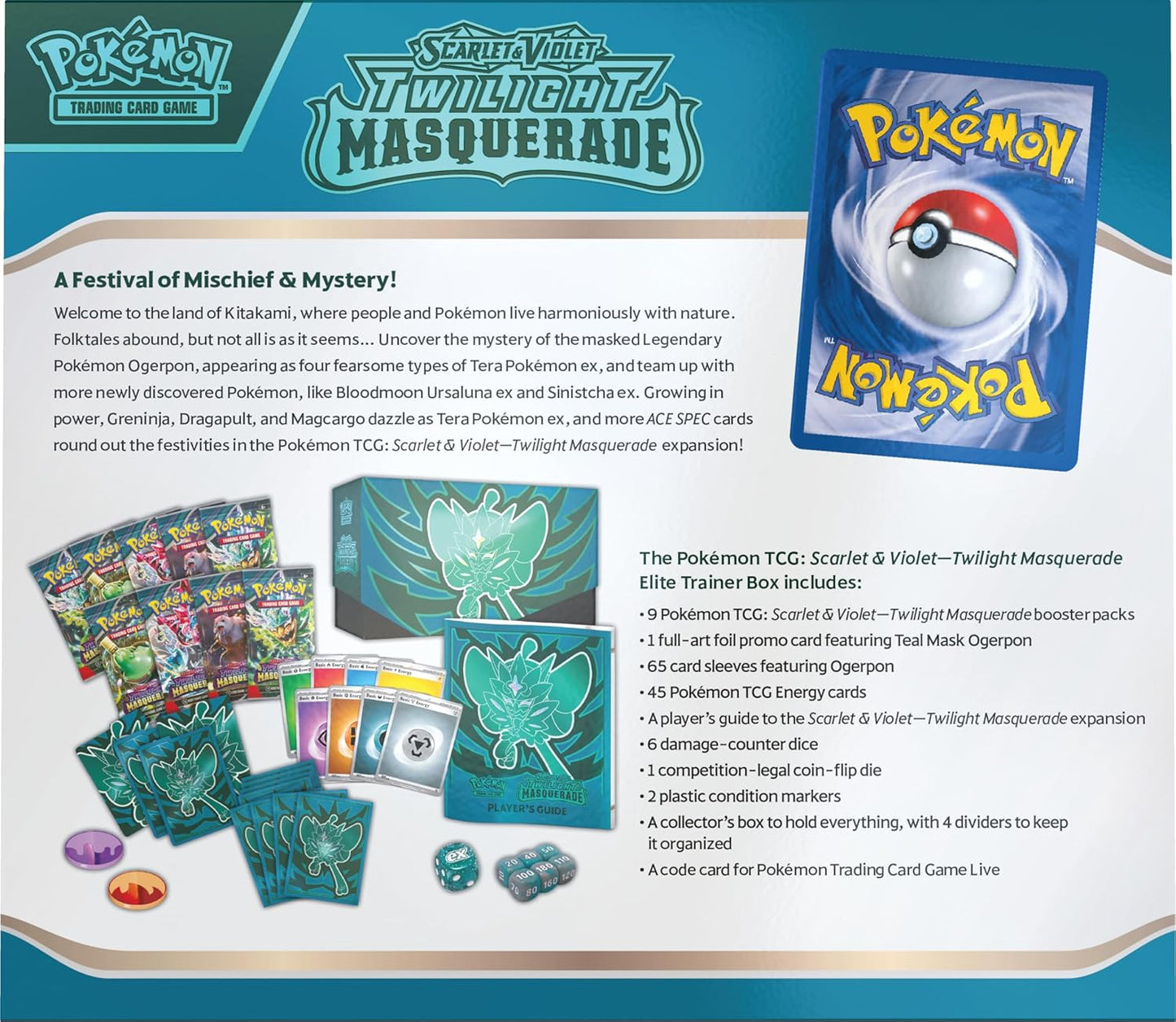 Pokemon TCG Scarlet Violet-Twilight Masquerade Elite Trainer Box