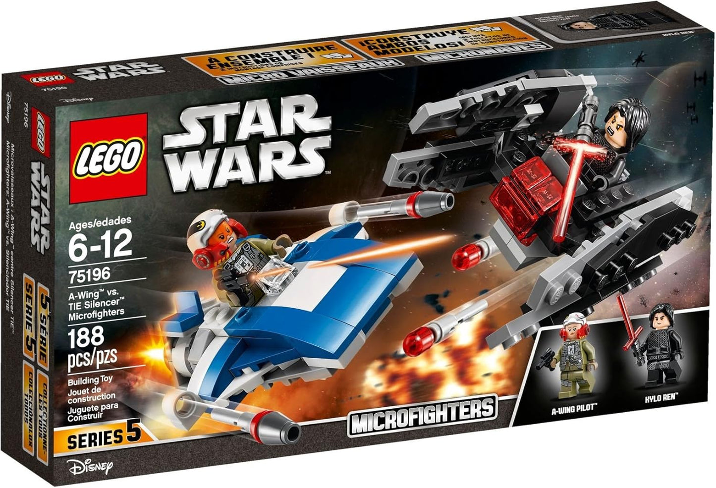 Lego Star Wars A-Wing Toy vs Tie Silencer Microfighters Building Set