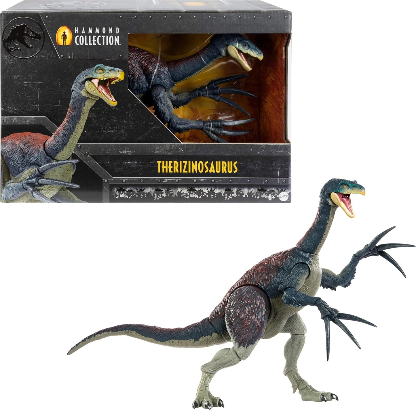 Mattel Jurassic World Dominion Hammond Collection Therizinosaurus Dinosaur Figure with 25 Articulations