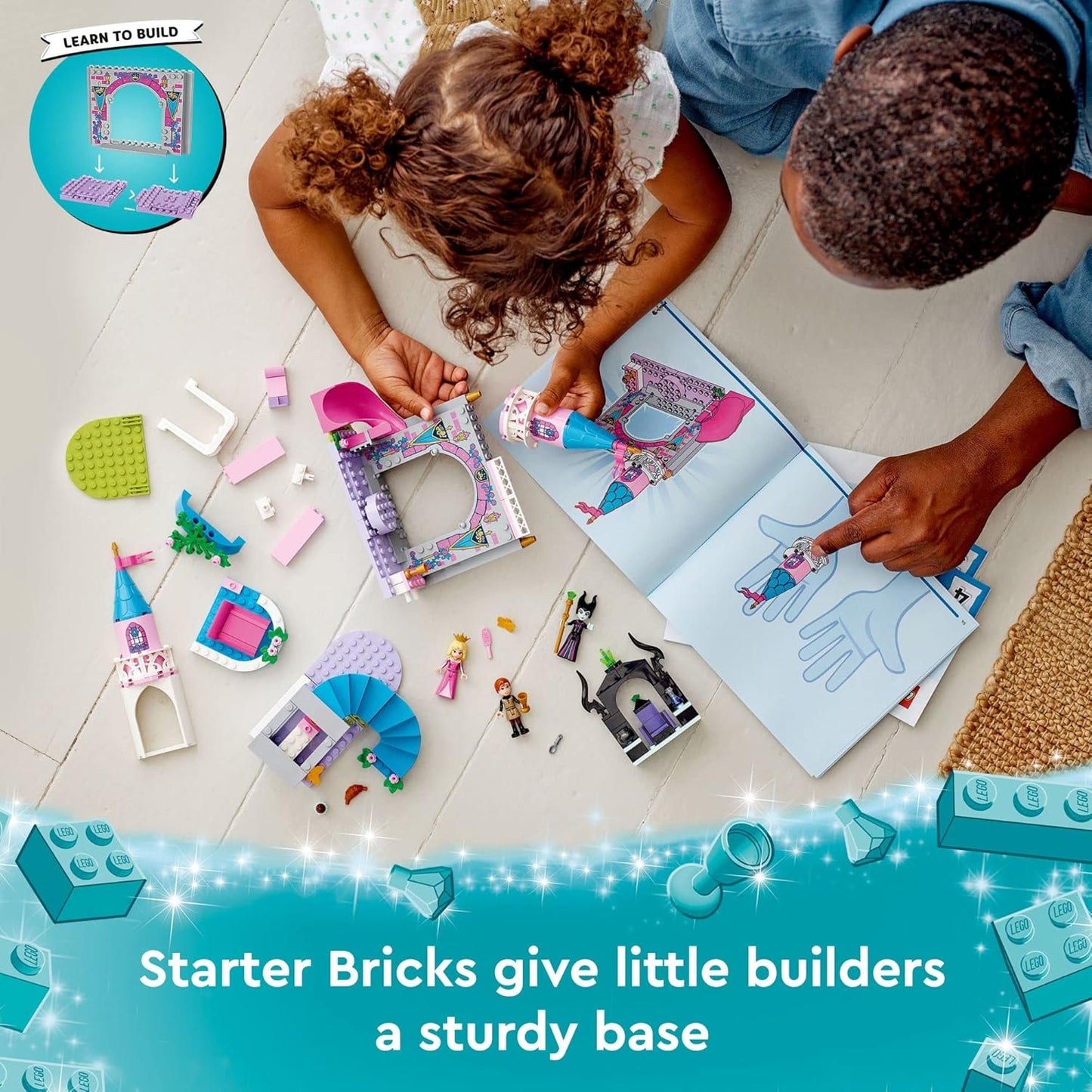 LEGO Disney Princess Aurora's Castle Building Toy Set 43211 Disney Princess Toy with Sleeping Beauty Prince Philip and Maleficent Mini-Doll