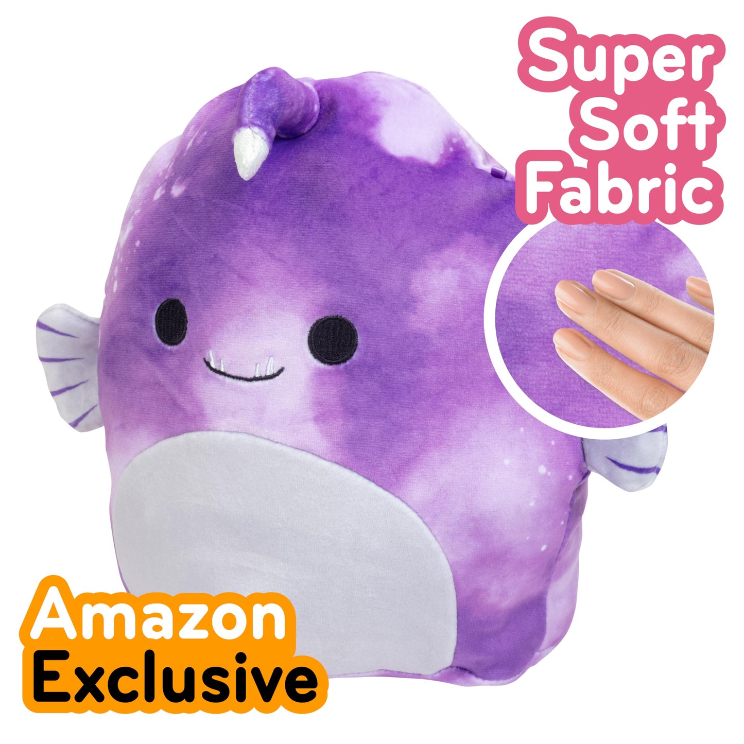 Squishmallows Original 8-Inch Easton The Purple Angler Fish Plush