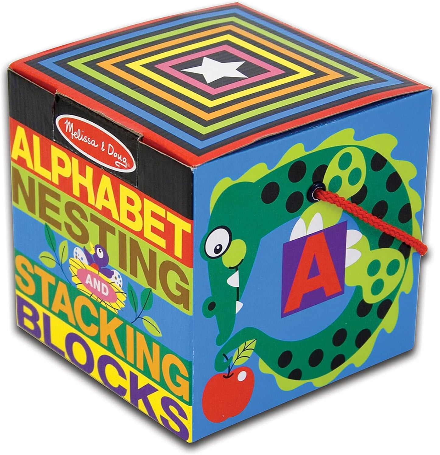 Melissa & Doug Melissa Doug Deluxe 10-Piece Alphabet Nesting and Stacking Blocks - FSC