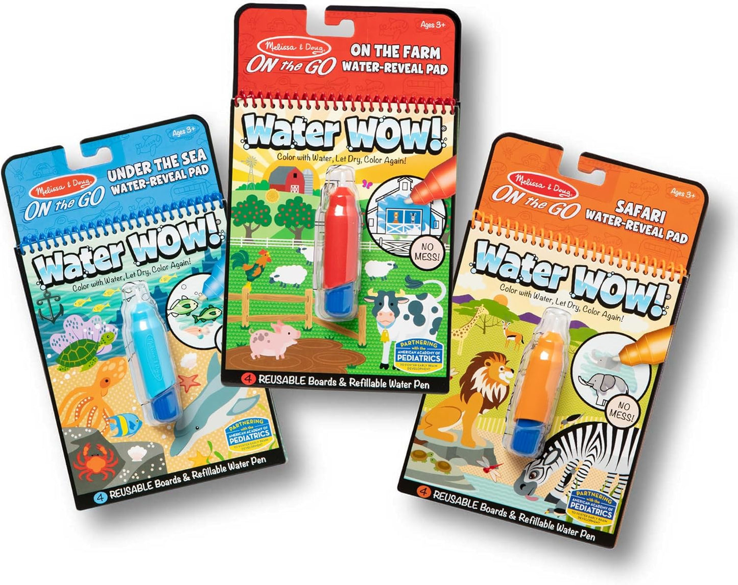 Melissa & Doug Melissa Doug Water Wow - Water Reveal Pad Bundle - Farm Safari Under The
