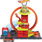 Hot Wheels City Toy Car Track Set Super Loop Fire Station 164 Scale Firetruck Connects to