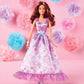 Barbie Signature Birthday Wishes Doll in Satiny Lilac Dress with Wavy Brown Hair