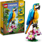 LEGO Creator 3 in 1 Exotic Parrot Building Toy Set Transforms to 3 Different Animal