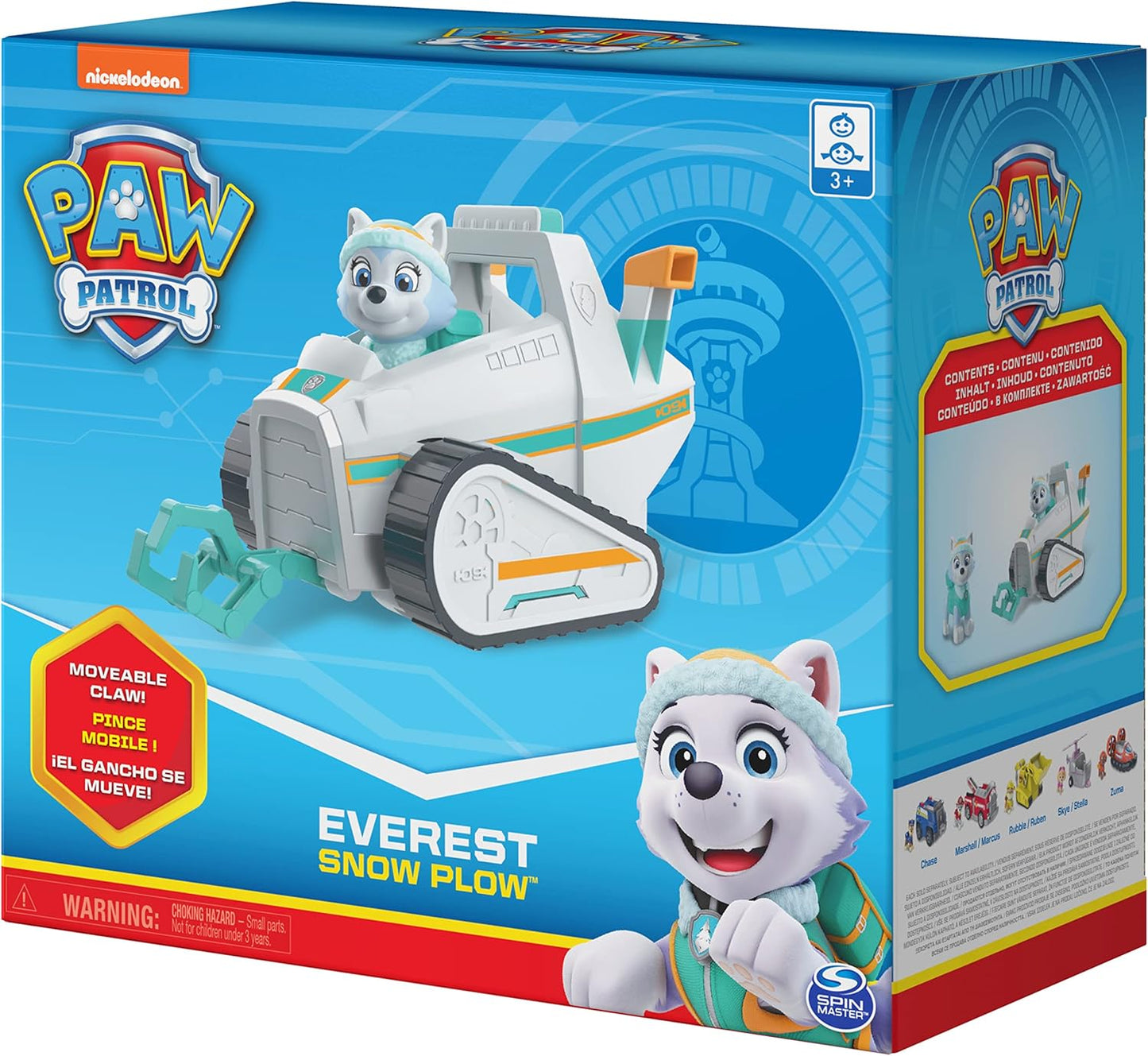 Paw Patrol Everest's Snow Plow Vehicle with Figure for Aged 3 and Up