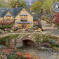 CEACO Thomas Kinkade - Summer in Cobblestone Village  1000 Piece Jigsaw Puzzle